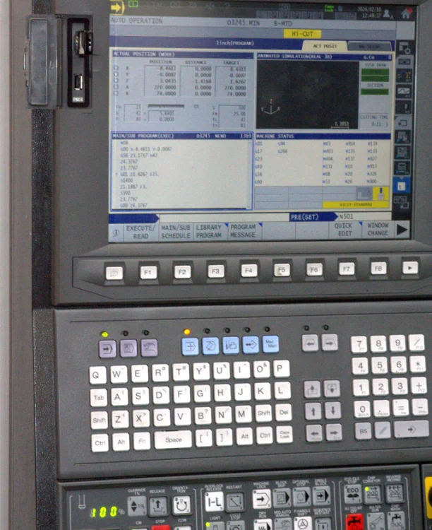 5-axis vertical mill mid-cut